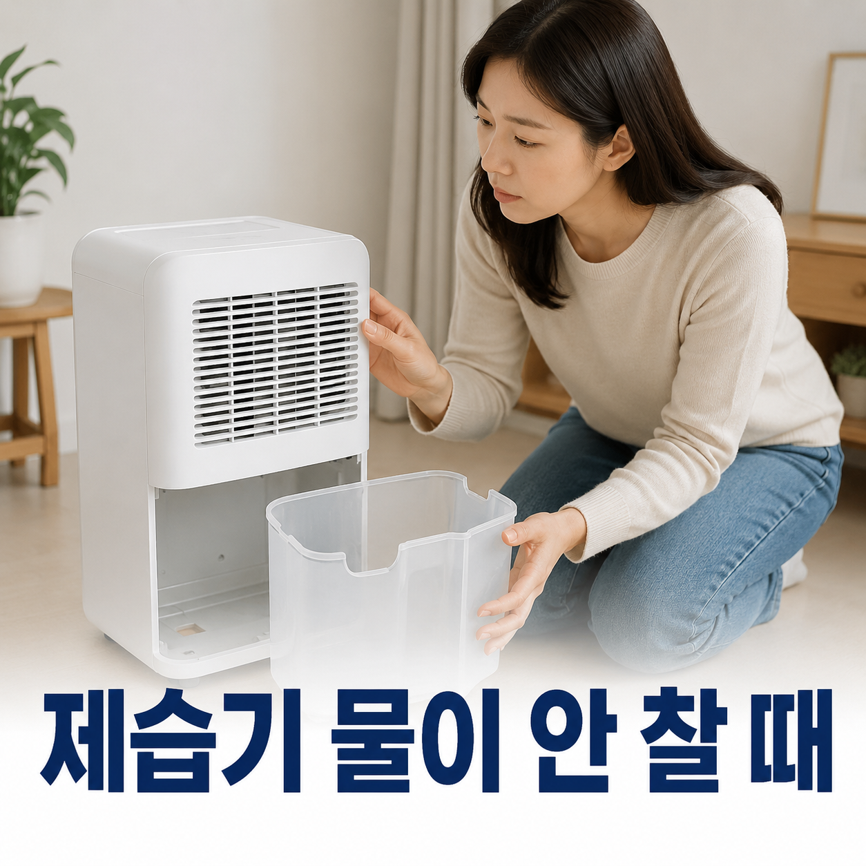 제습기 물이 안 찰 때