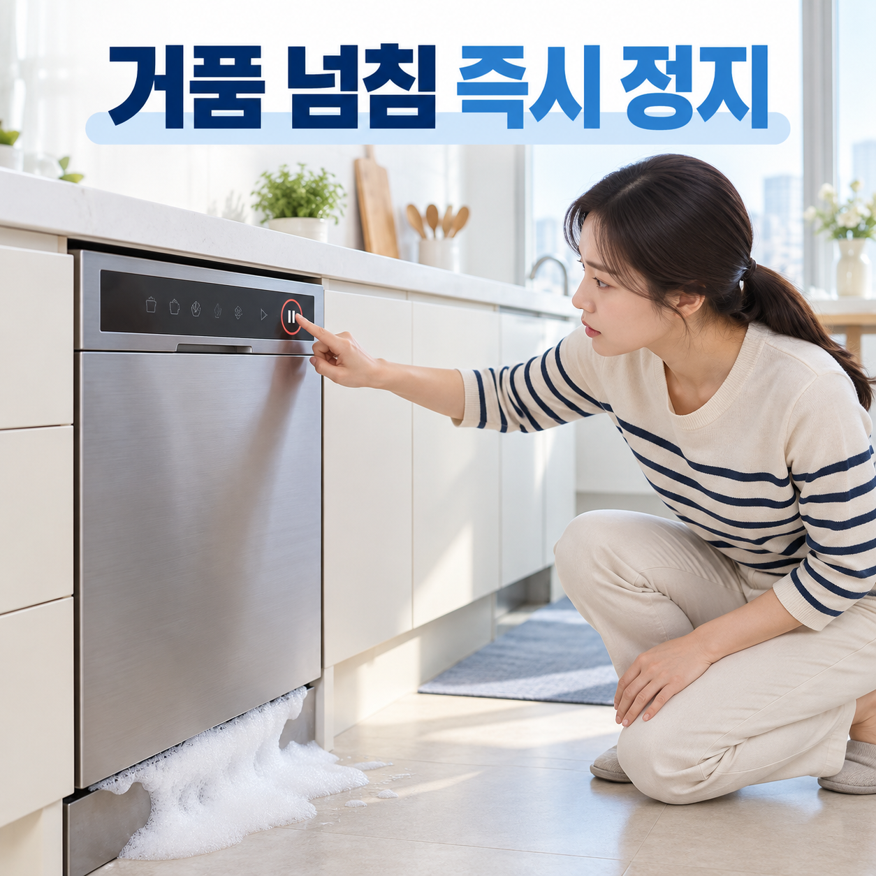식기세척기 거품 넘침