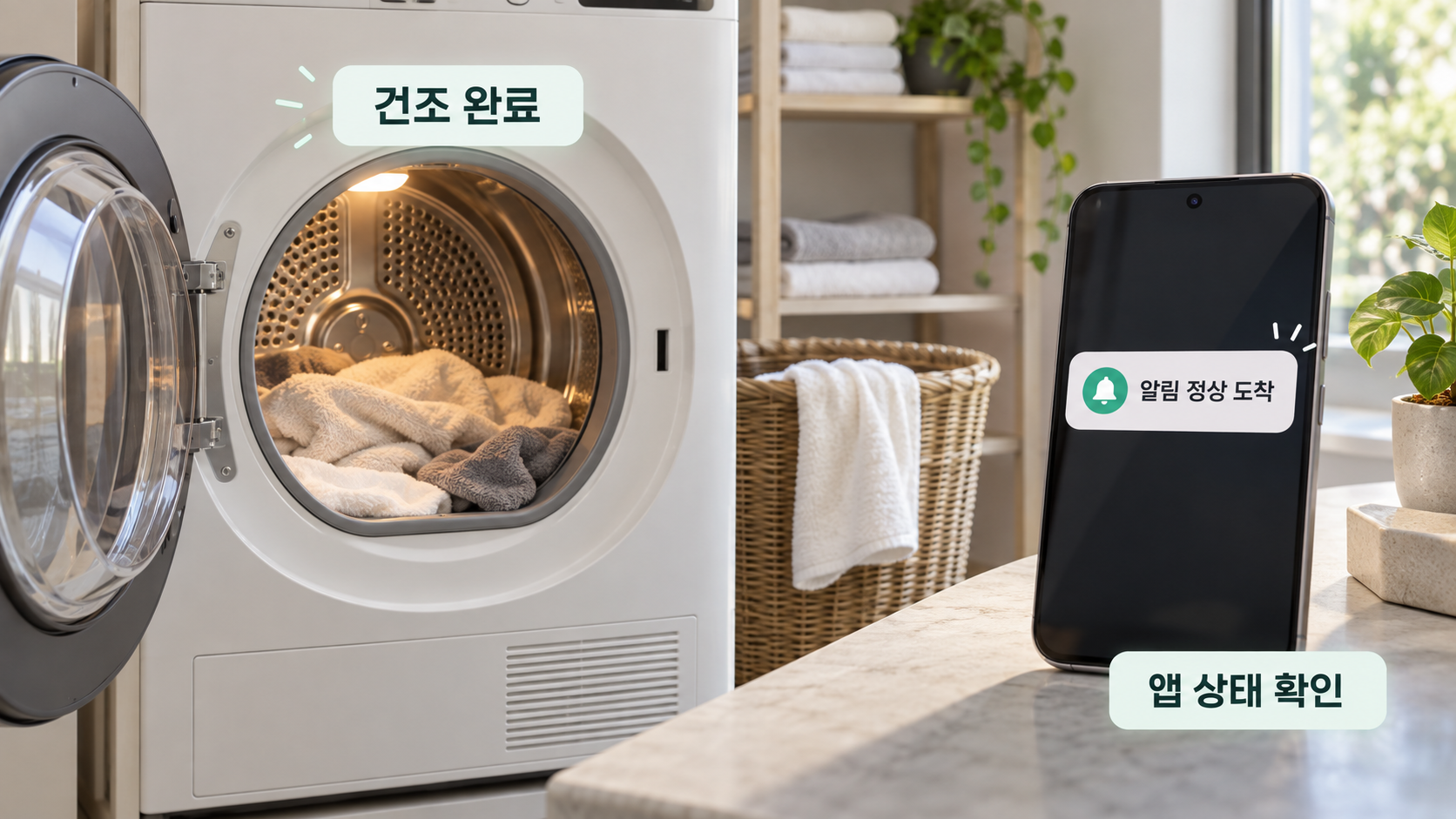 완료 알림 정상 확인