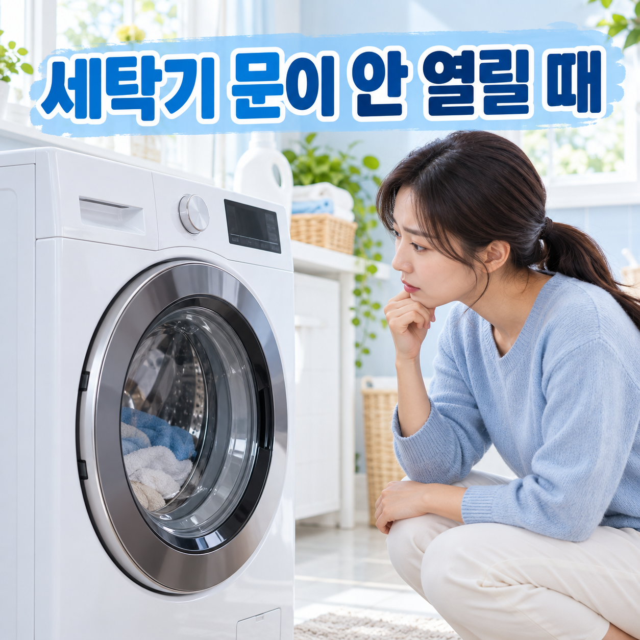 세탁기 문이 안 열릴 때