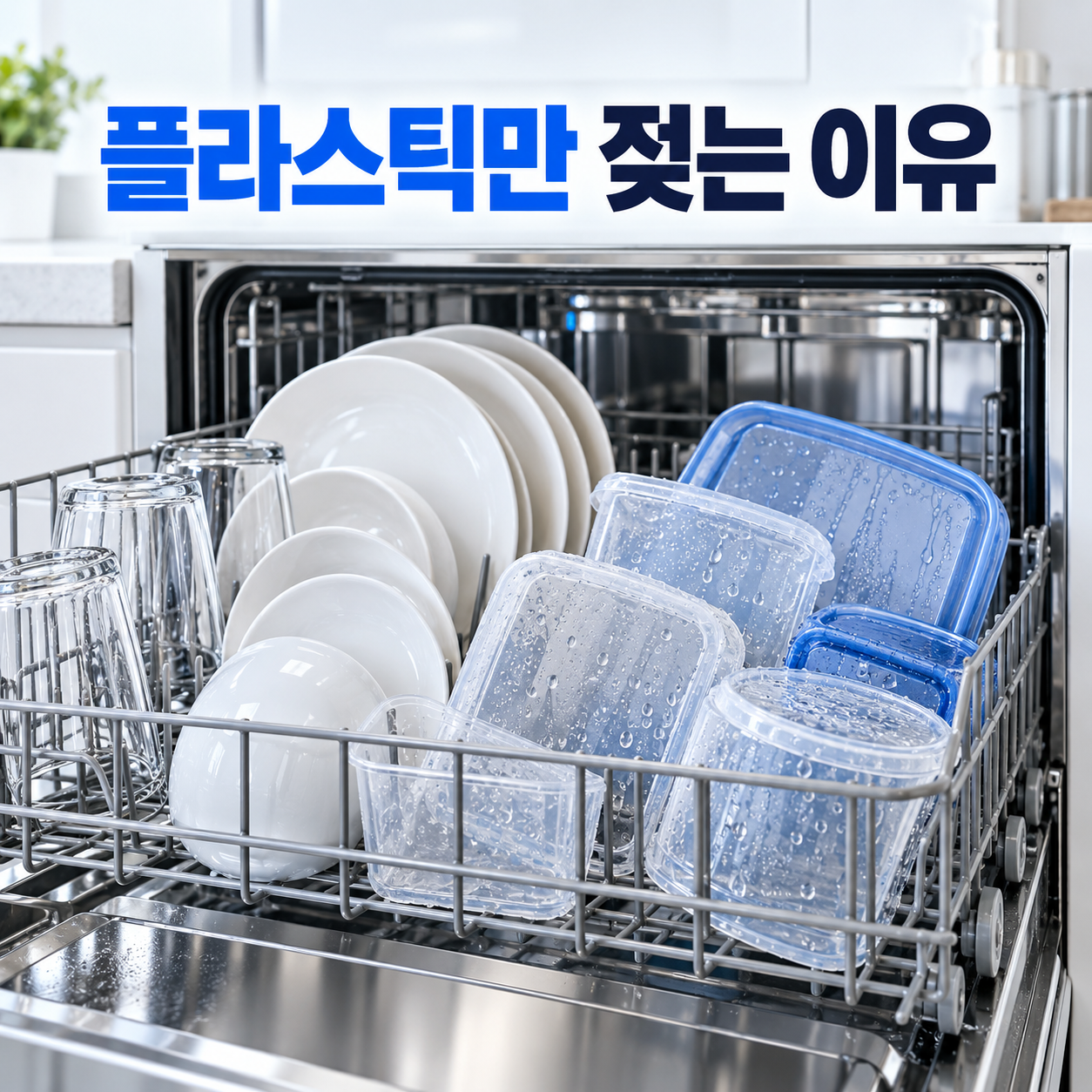 식기세척기 플라스틱 물기