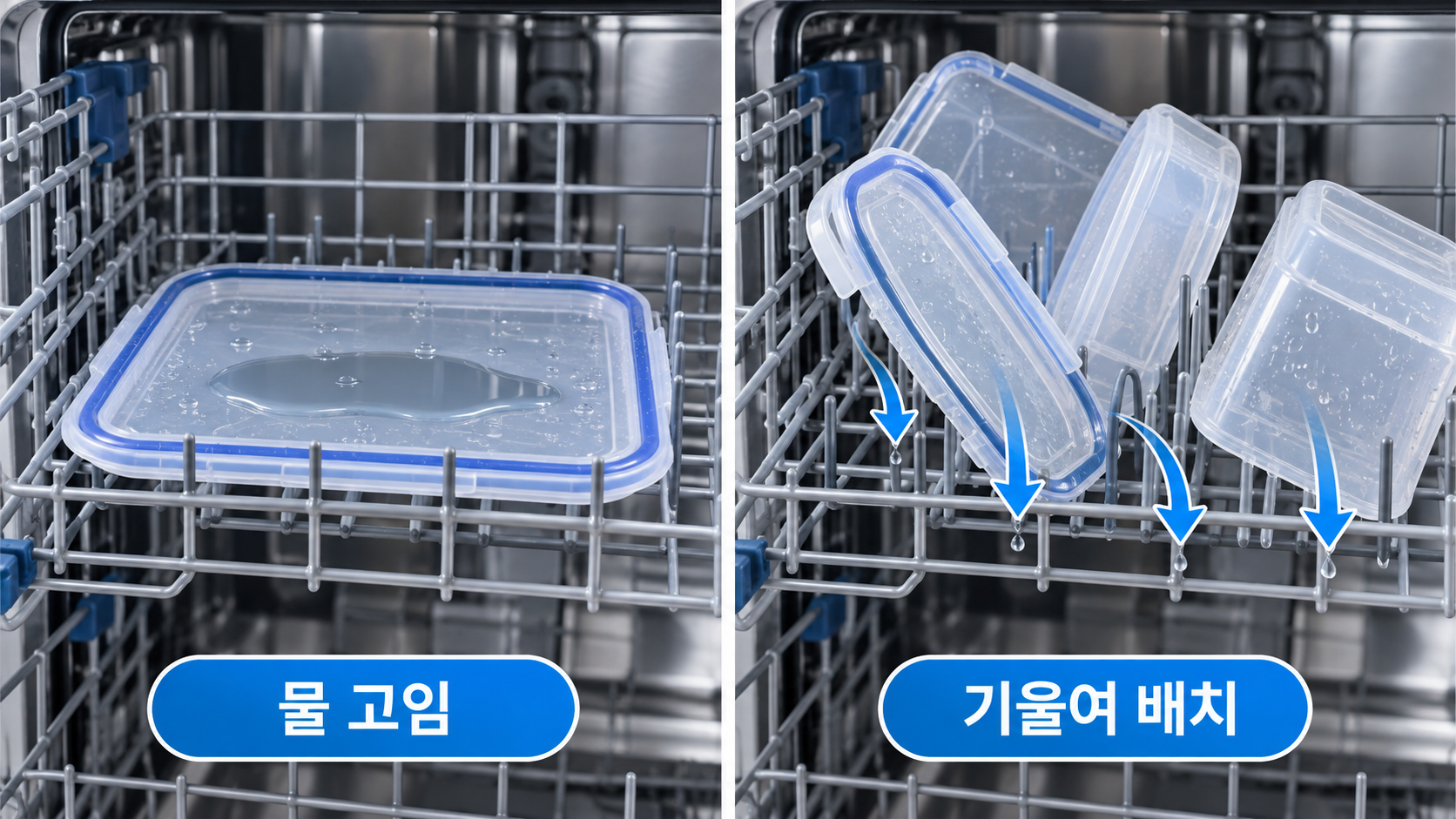 용기 배치 비교