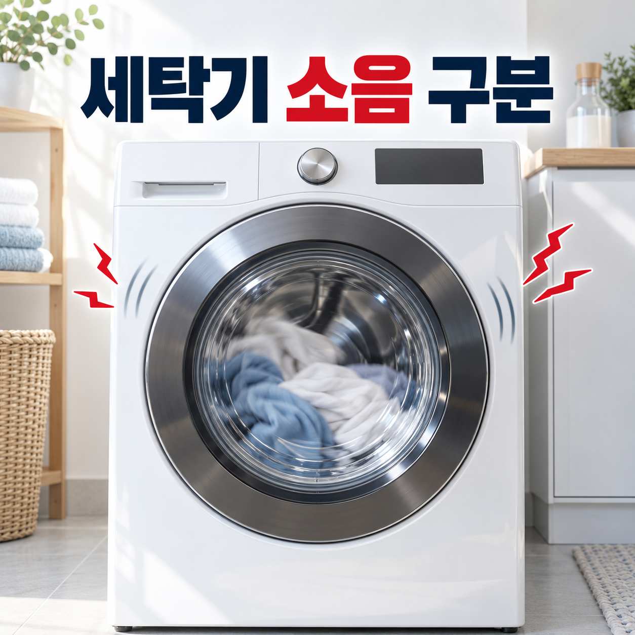 세탁기 소음 구분 대표 이미지