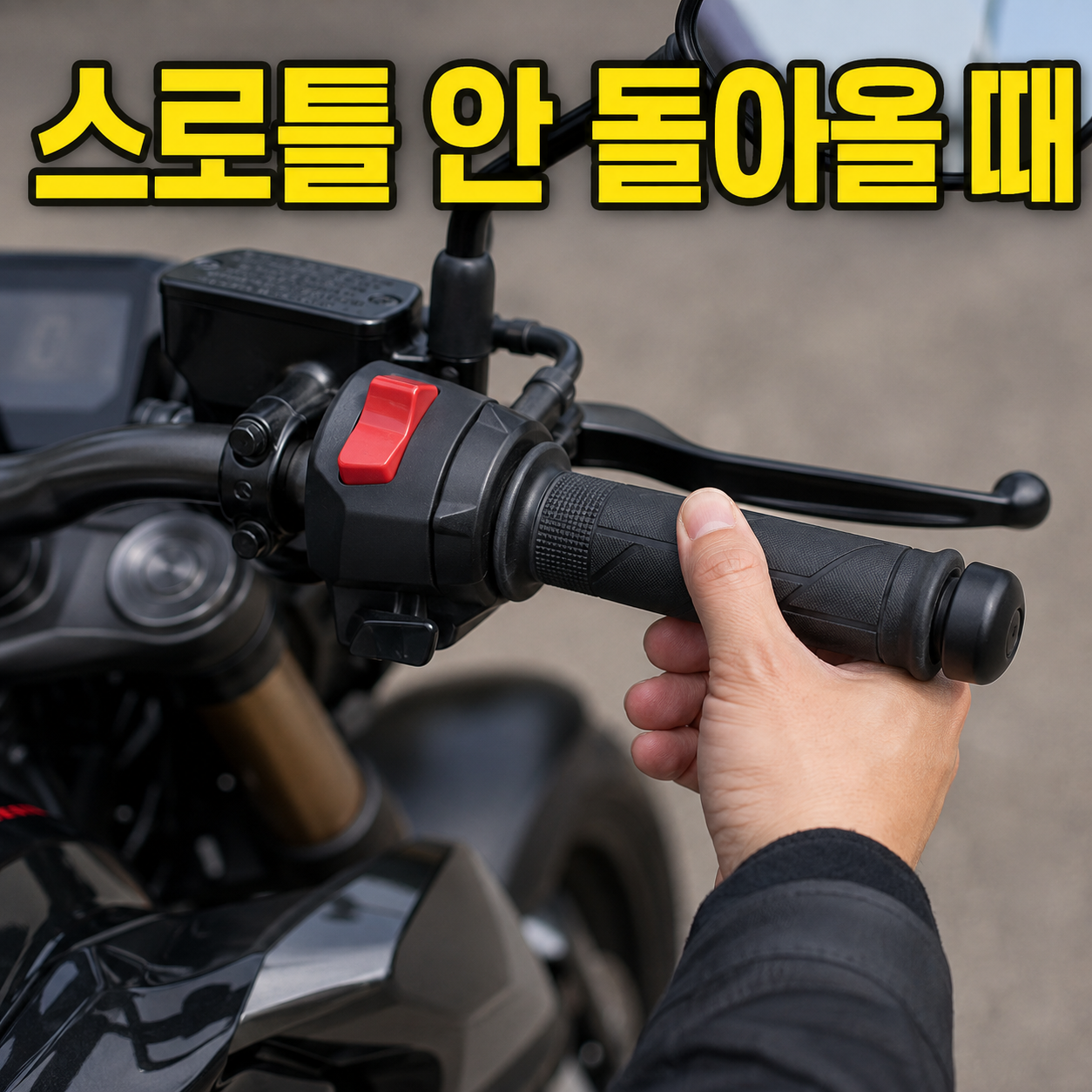 스로틀 안 돌아올 때