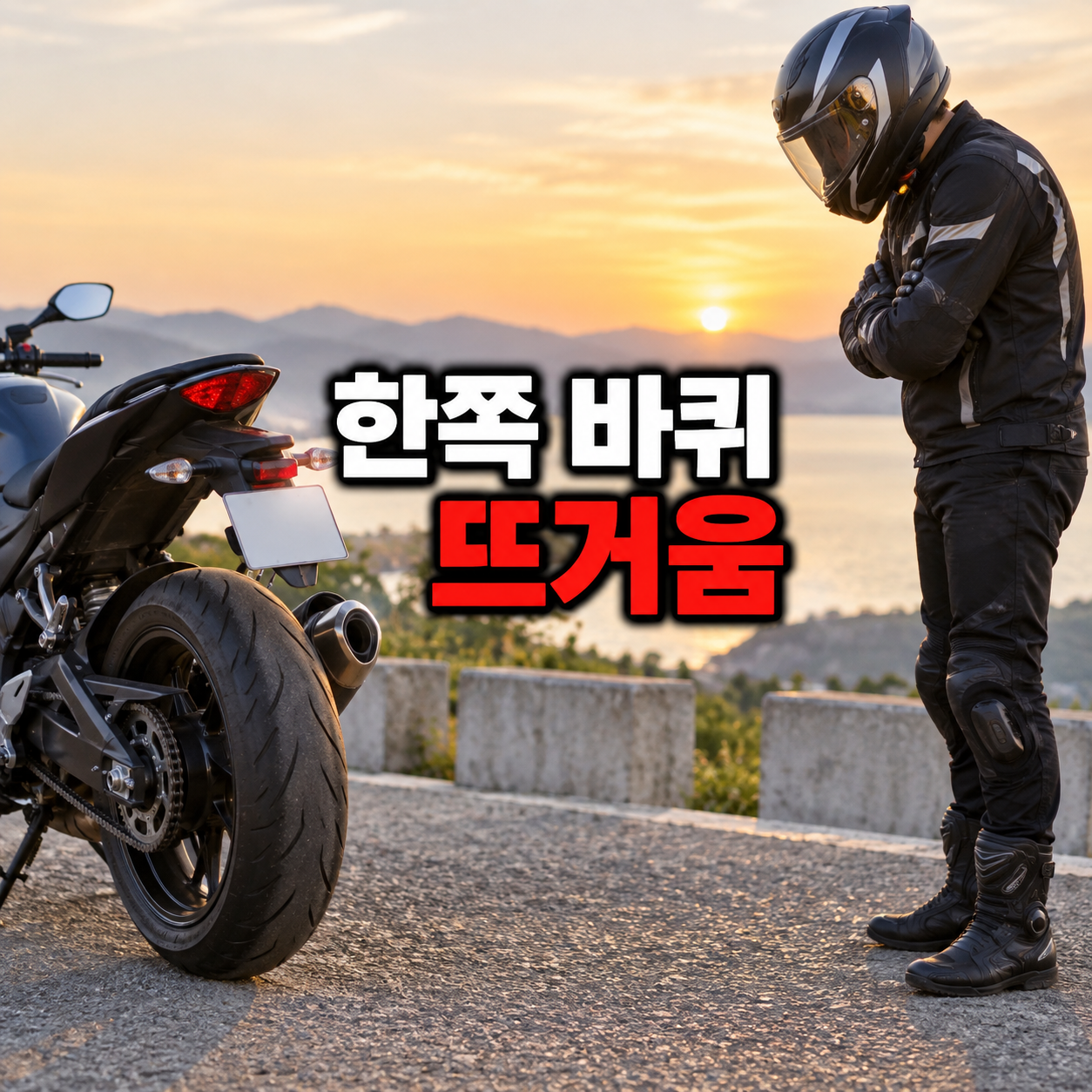 한쪽 바퀴 뜨거움