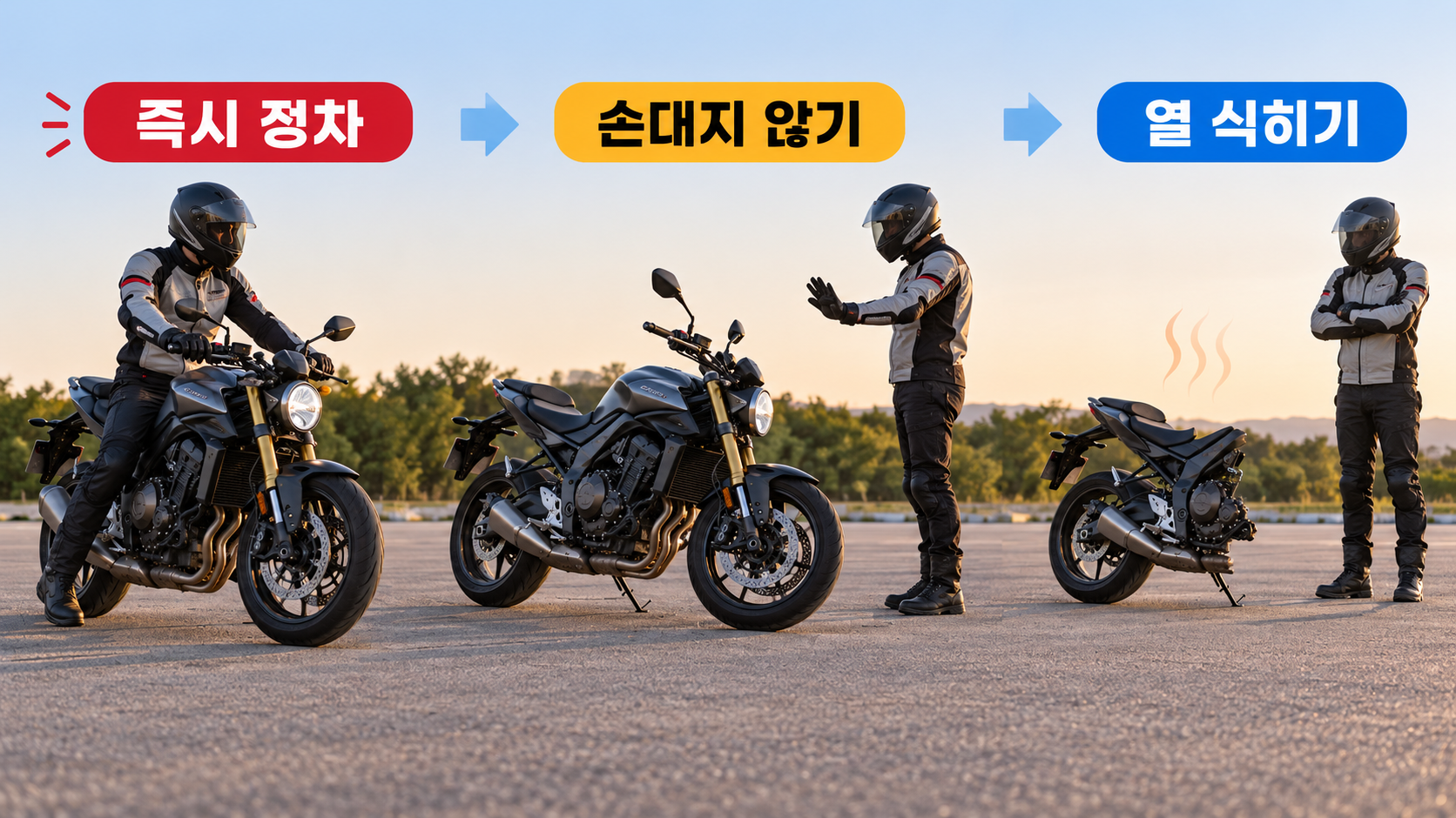 즉시 정차와 냉각