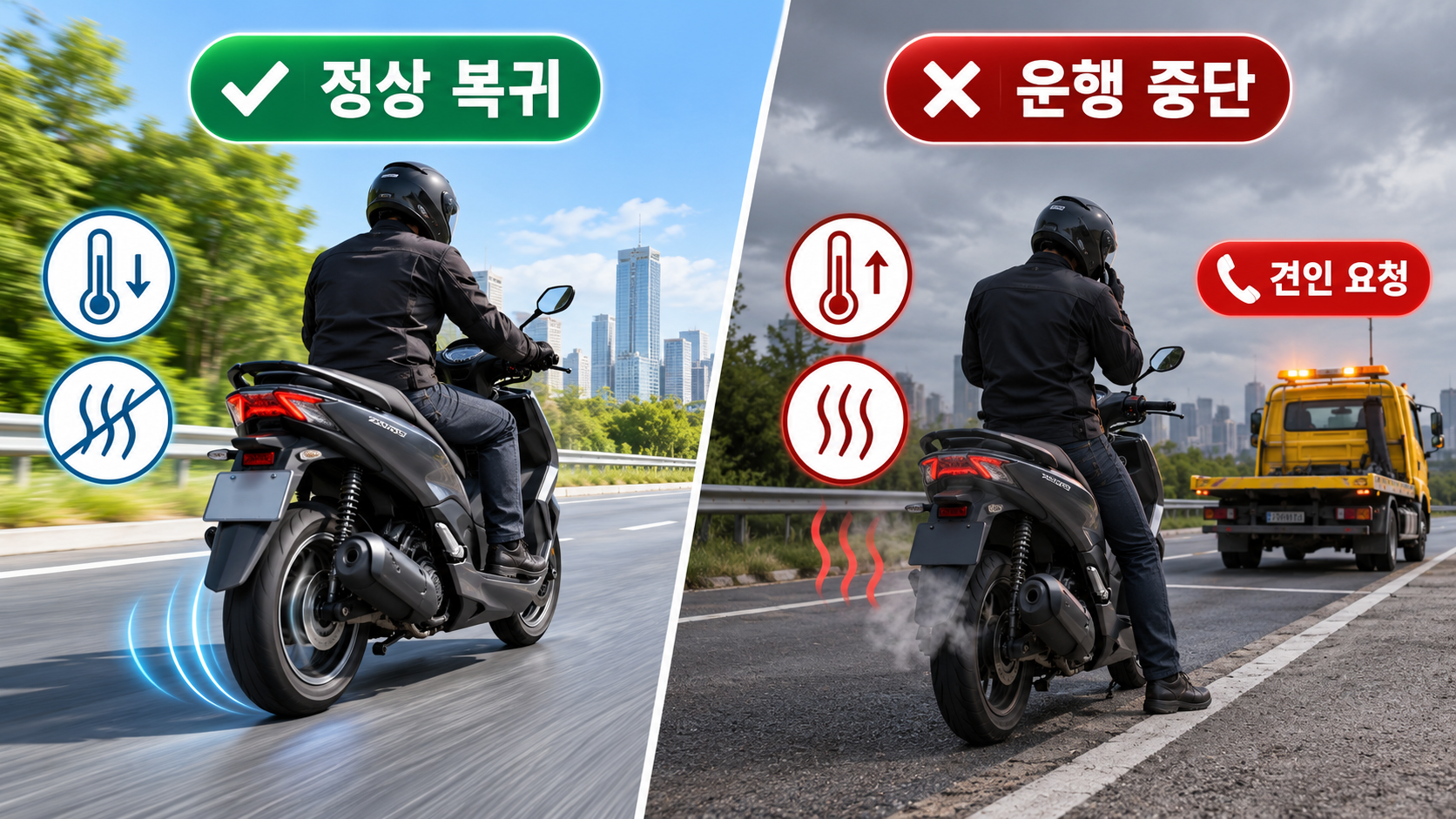 운행과 견인 판단