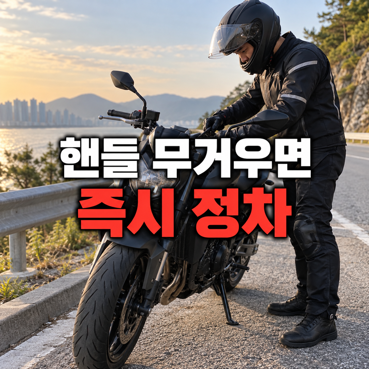 핸들 무거우면 즉시 정차