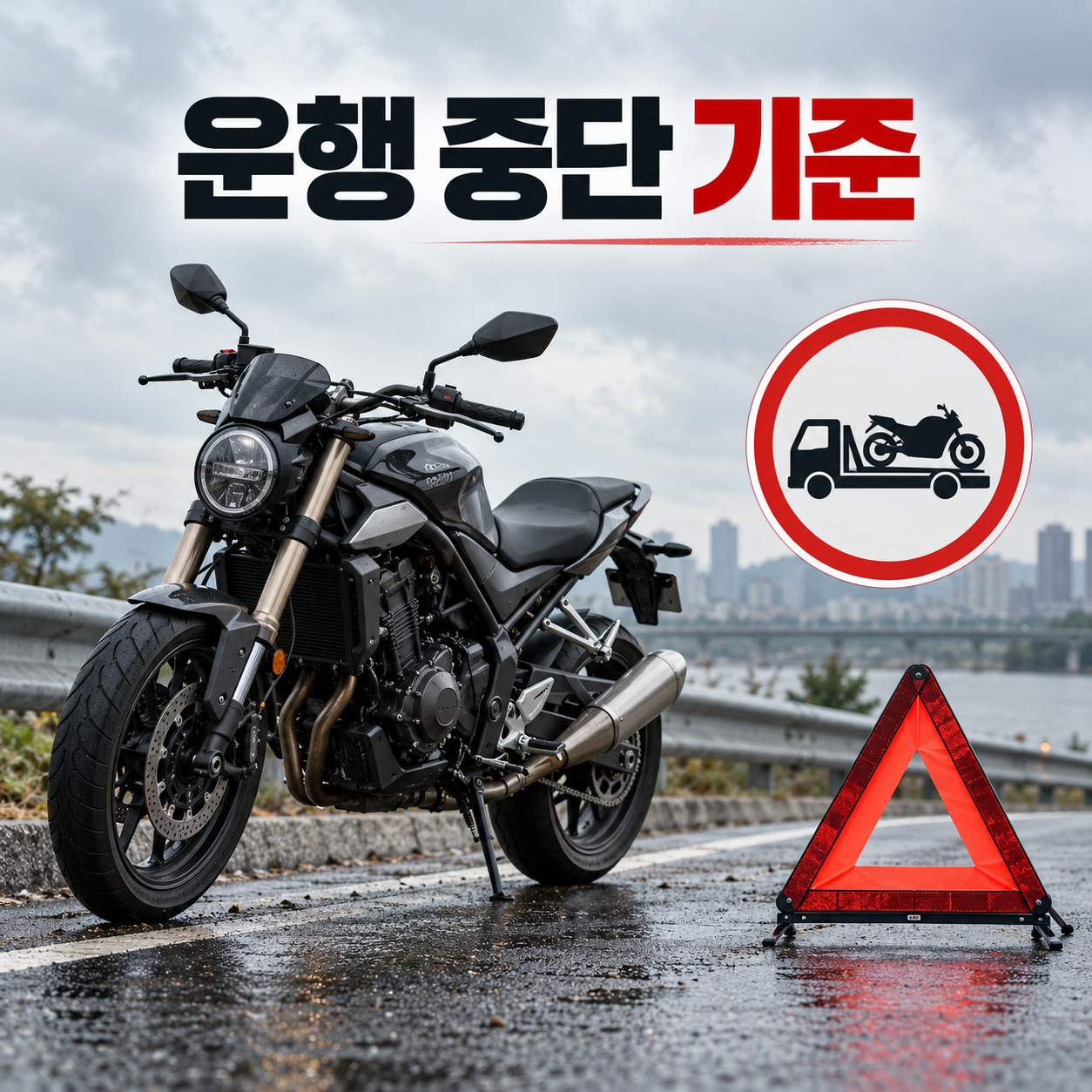 오토바이 운행 중단 기준 대표 이미지