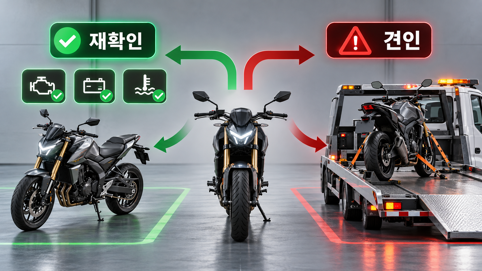 재출발과 견인 판단