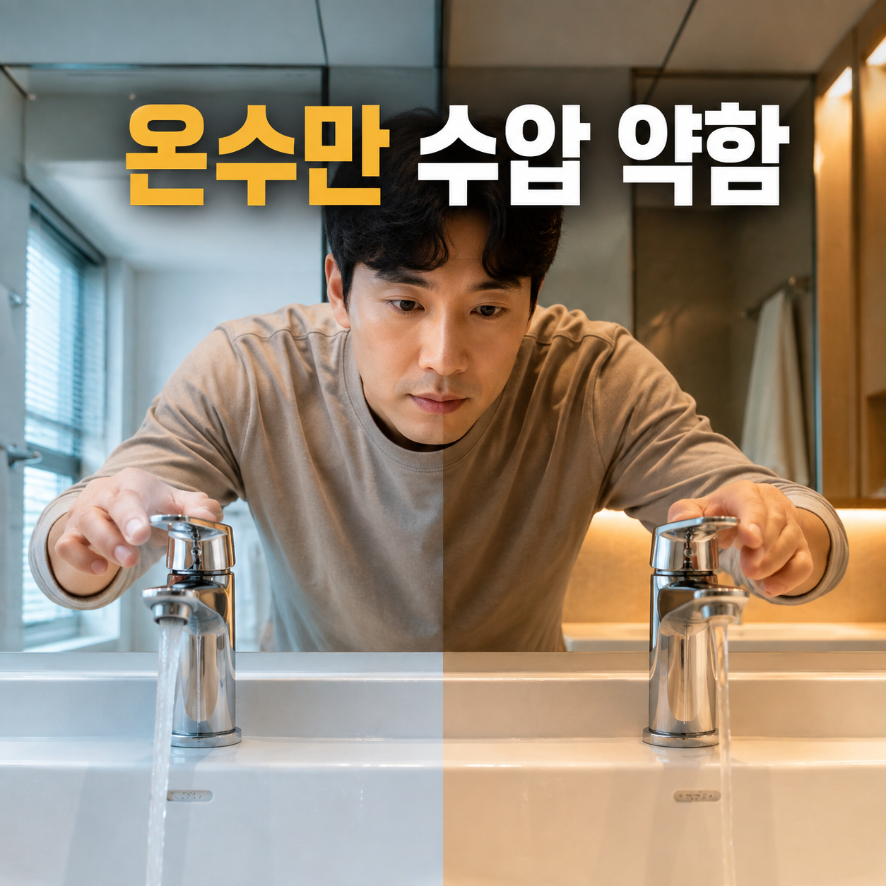 온수만 수압 약함