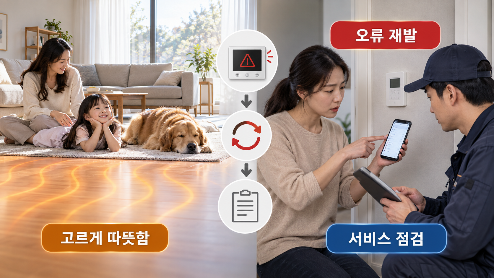 정상 난방과 점검 판단