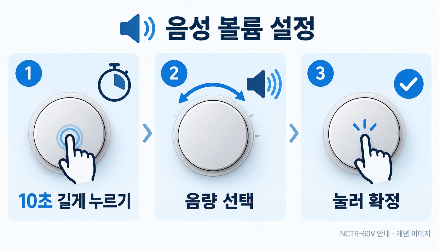 음성 볼륨 설정 순서
