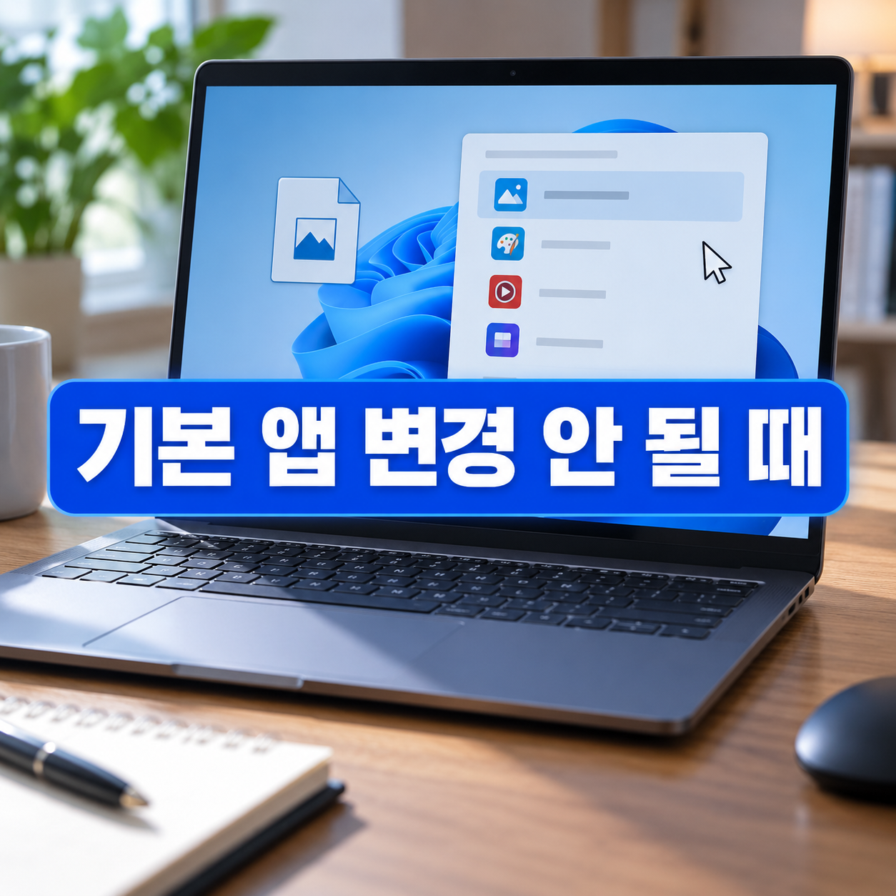 윈도우11 기본 앱 변경 안 될 때