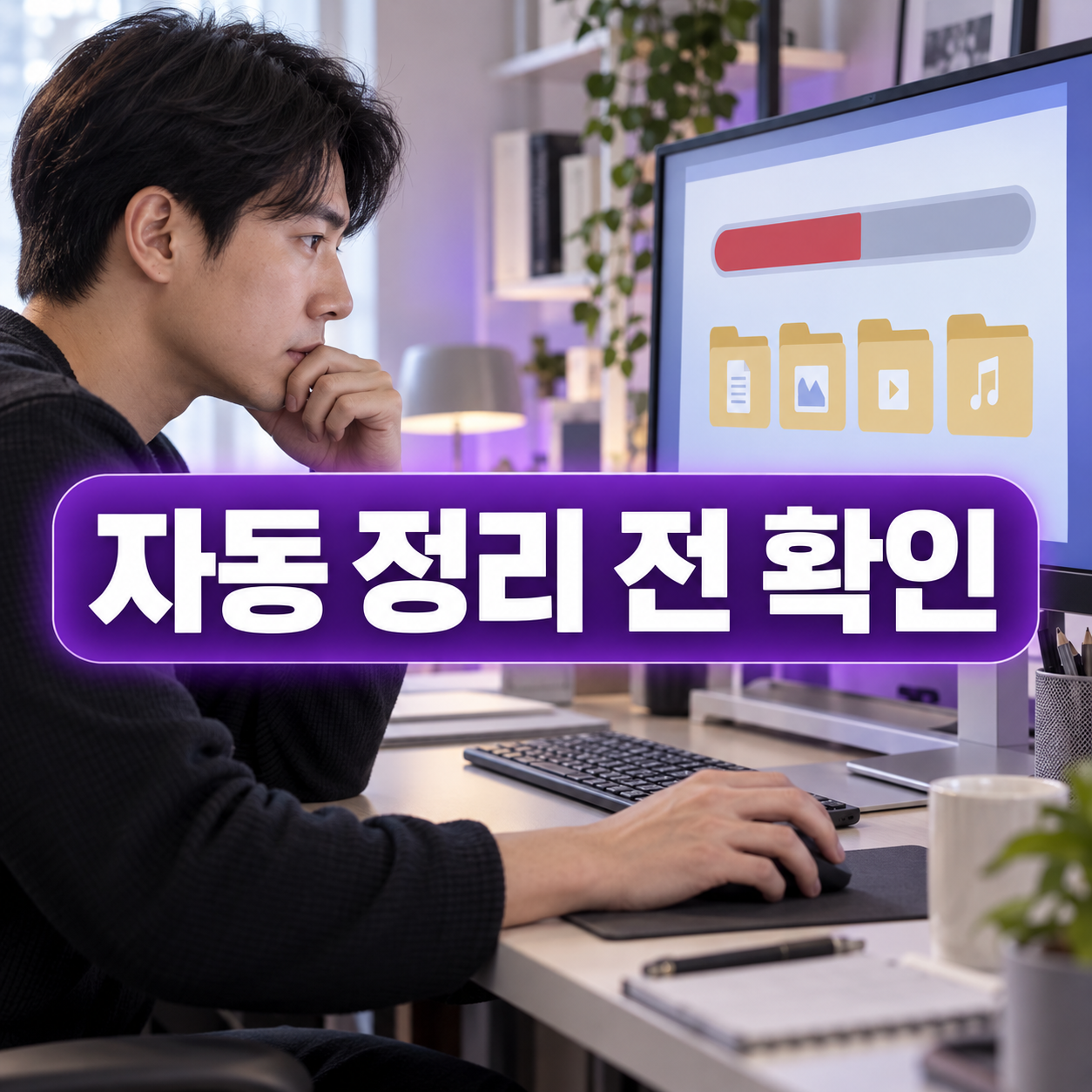 자동 정리 전 확인