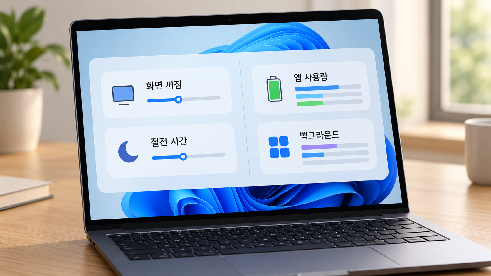 화면과 앱 사용량 점검
