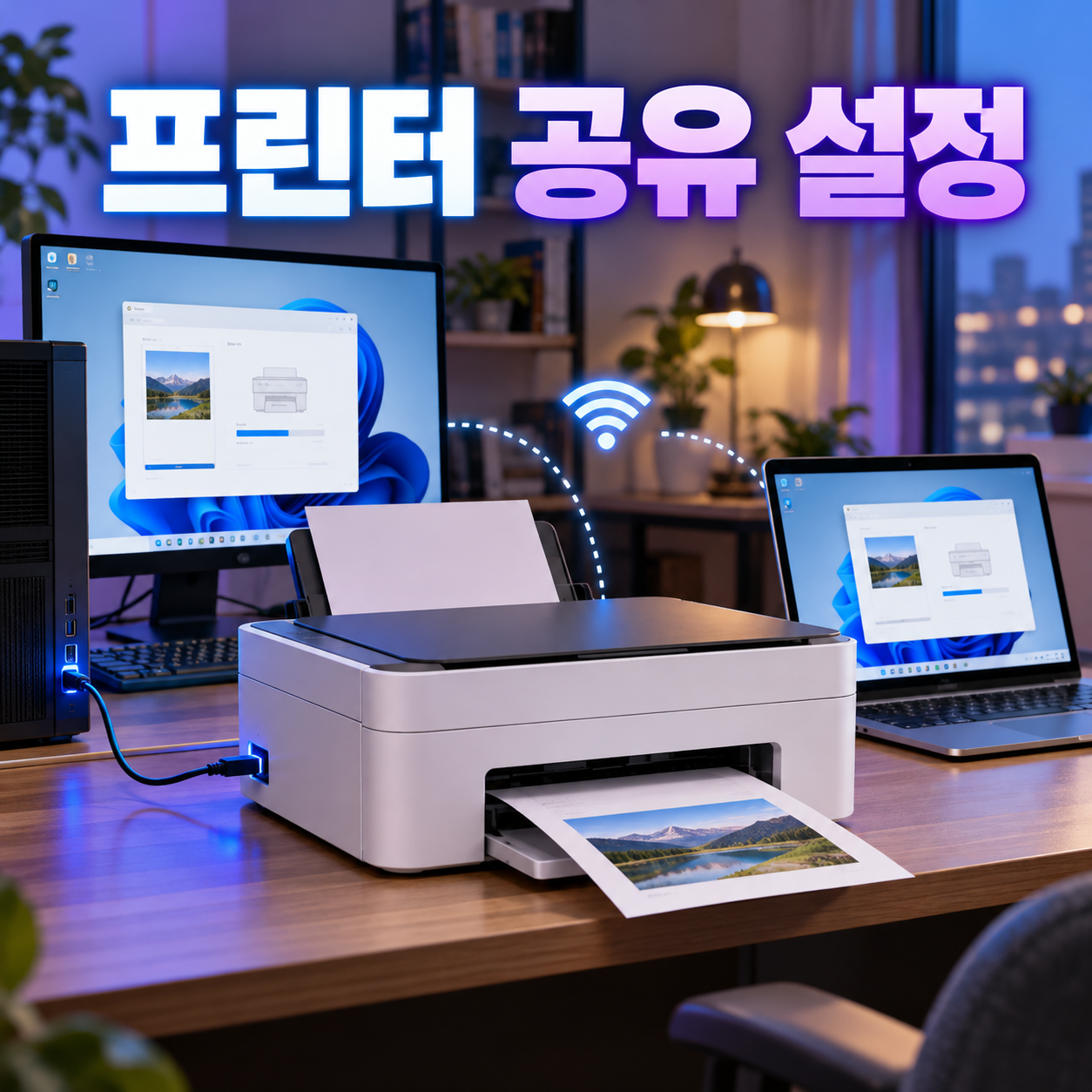 윈도우11 프린터 공유 설정 대표 이미지