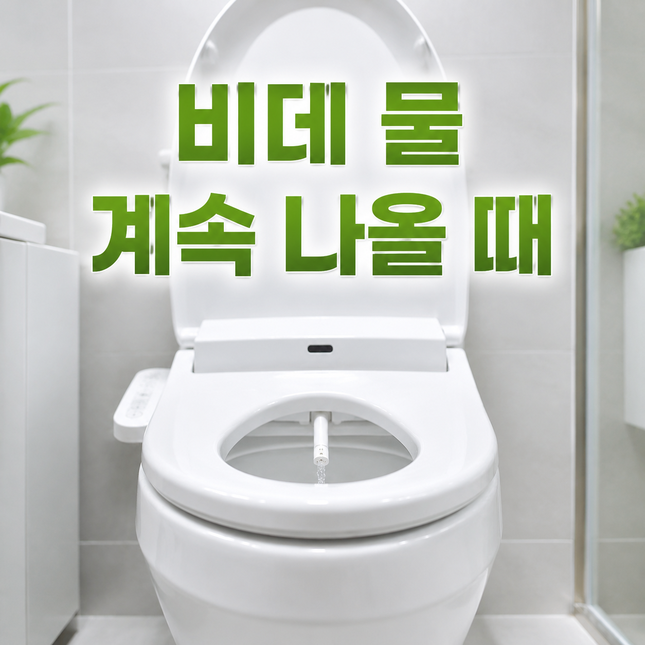 비데 물 계속 나올 때