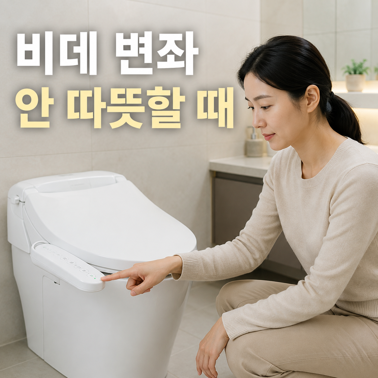 비데 변좌 안 따뜻할 때