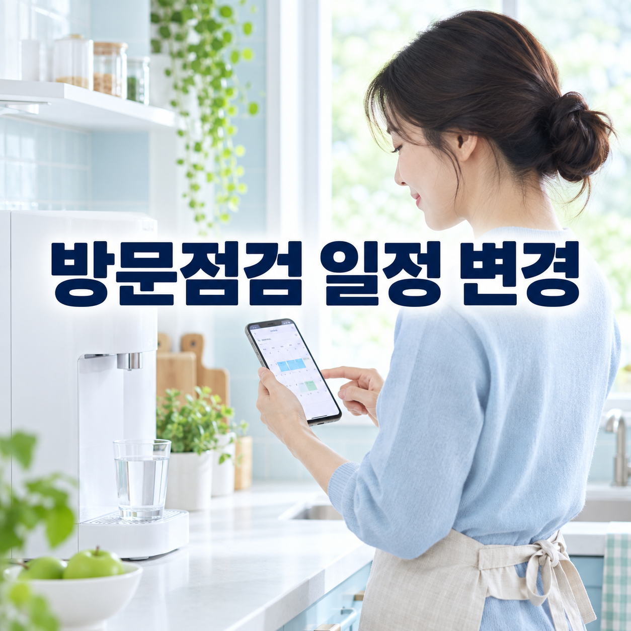 정수기 방문점검 일정 변경
