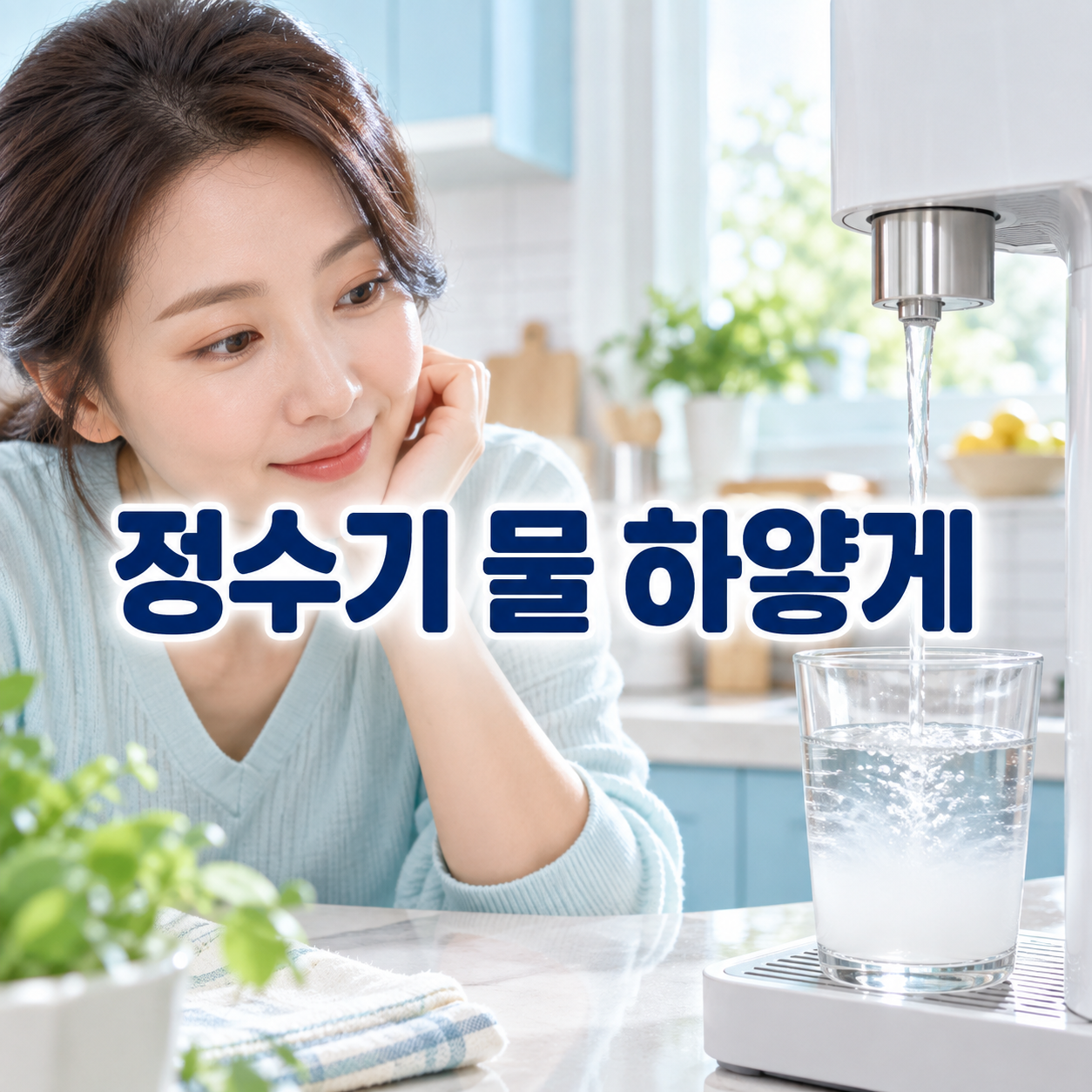 정수기 물 하얗게