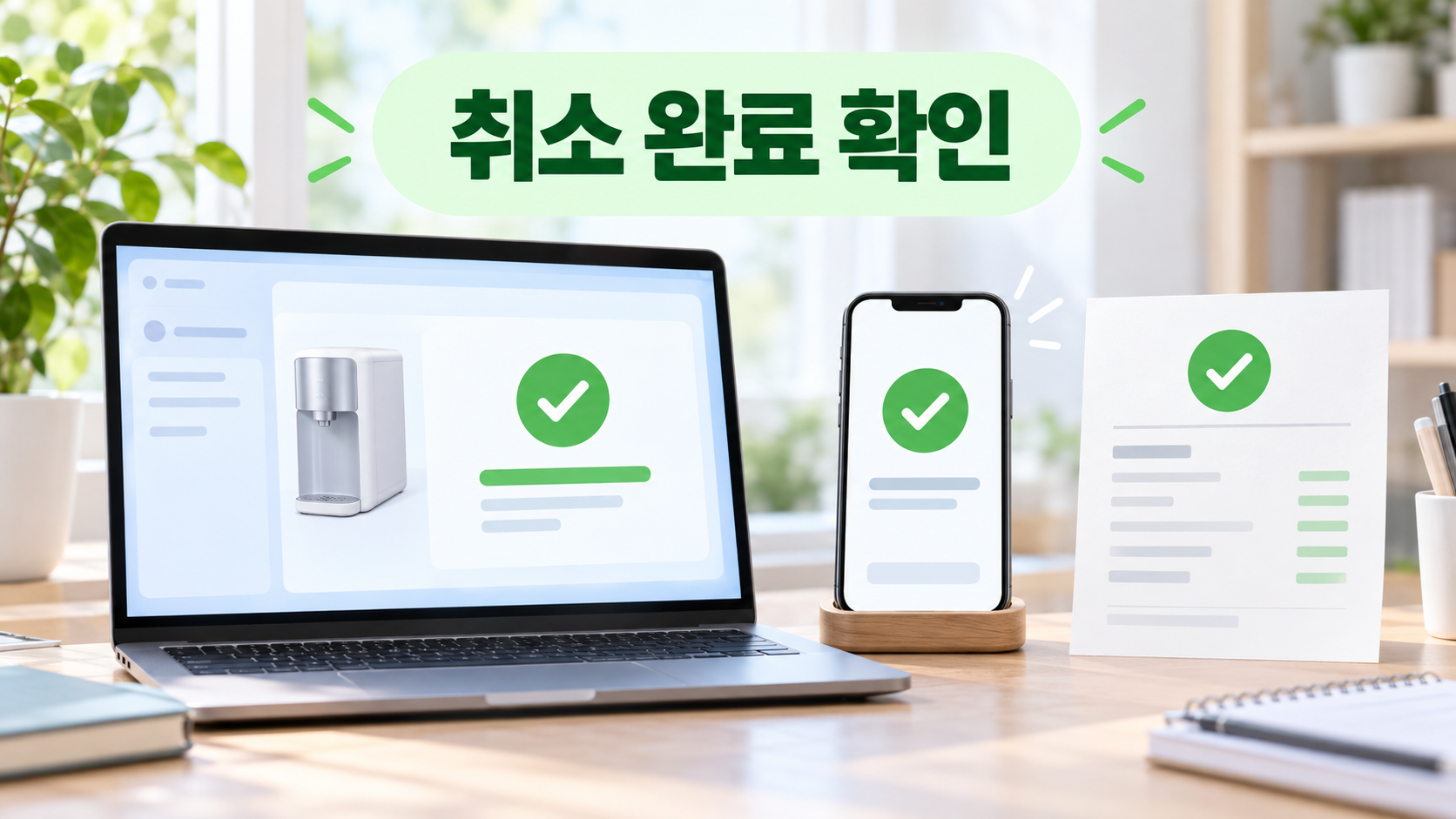 계약과 결제 상태 완료 확인