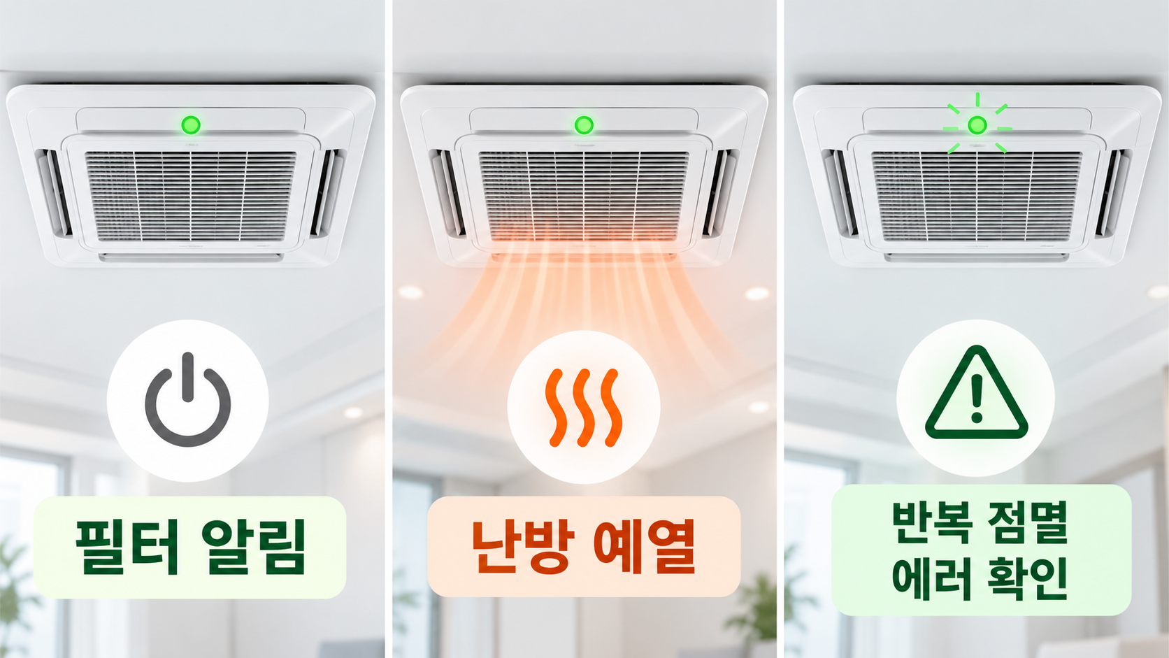 초록불 세 가지 상태 구분