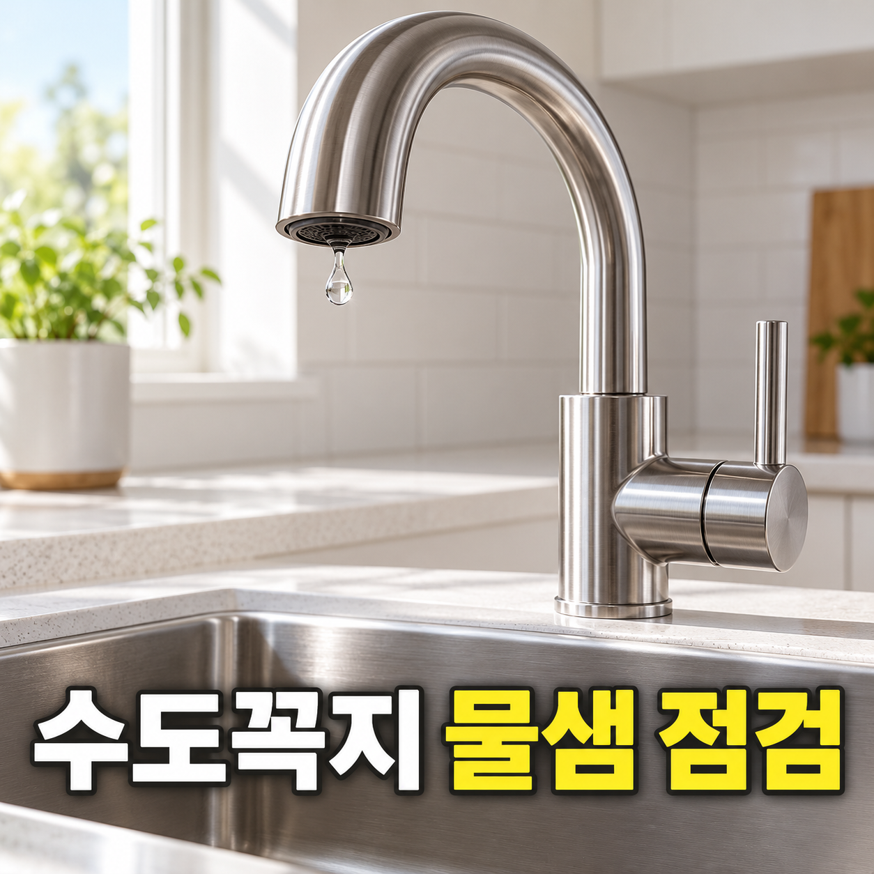 수도꼭지 물샘 점검