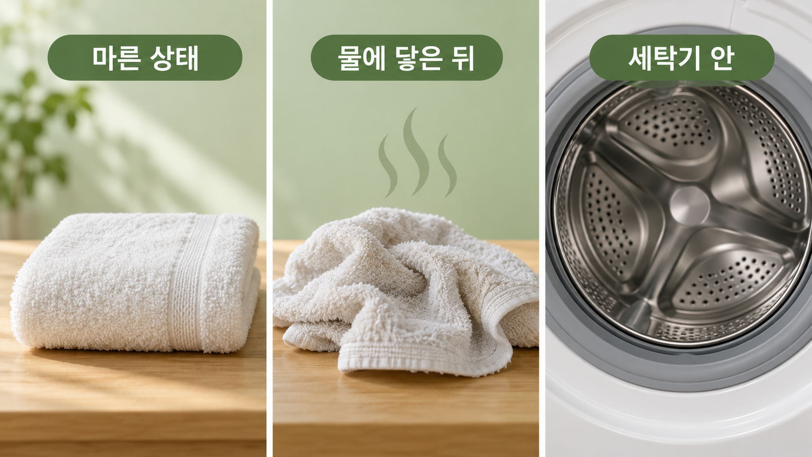 수건 냄새 발생 시점 구분